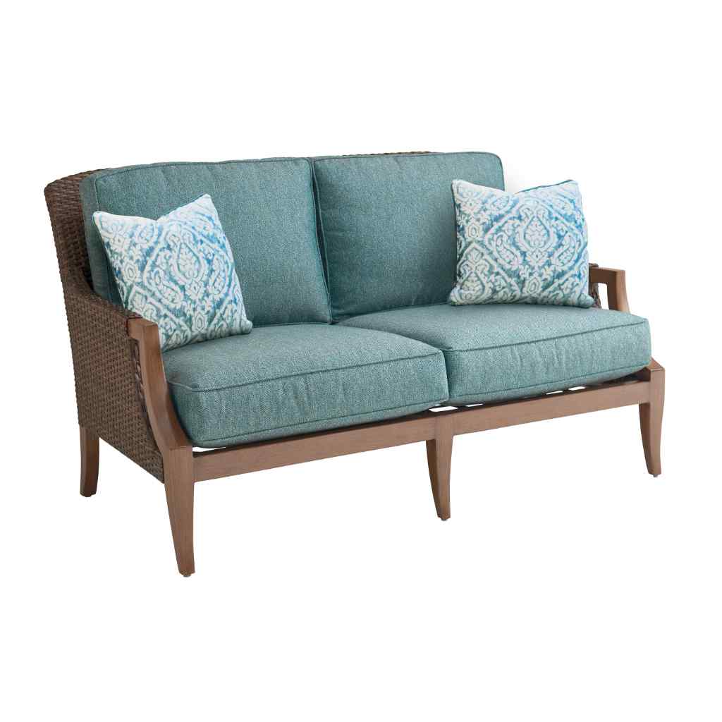 Love Seat - Harbor Isle Seaglass with Pillows