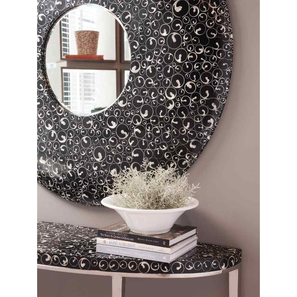 Mariana Round Mirror Brown