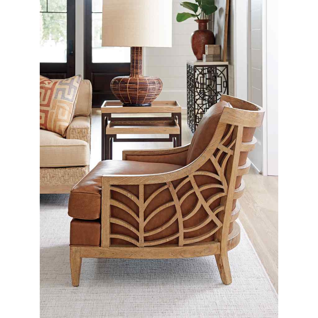 Marion Leather Chair Aged Bronze