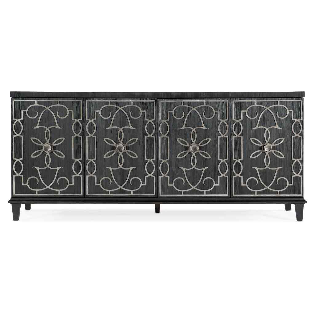 Melange Madeline Four Door Credenza Black