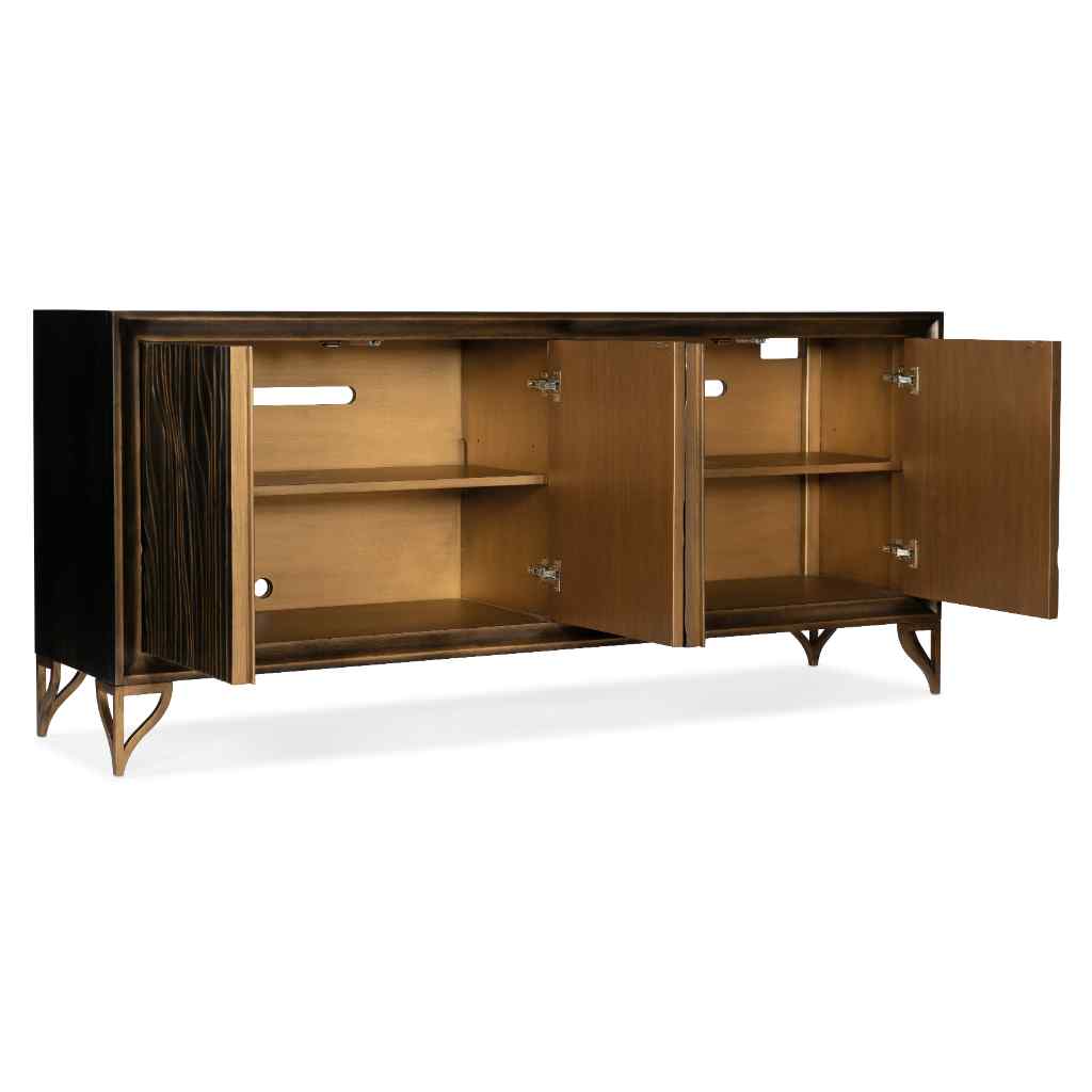 Melange Mountgomery Four Door Credenza Brown