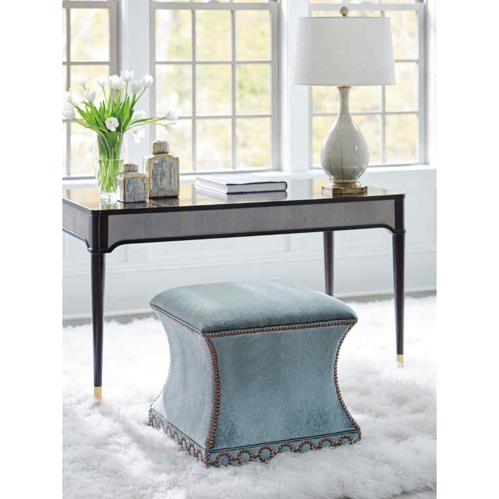 Merino Ottoman - Carlyle Seaglass