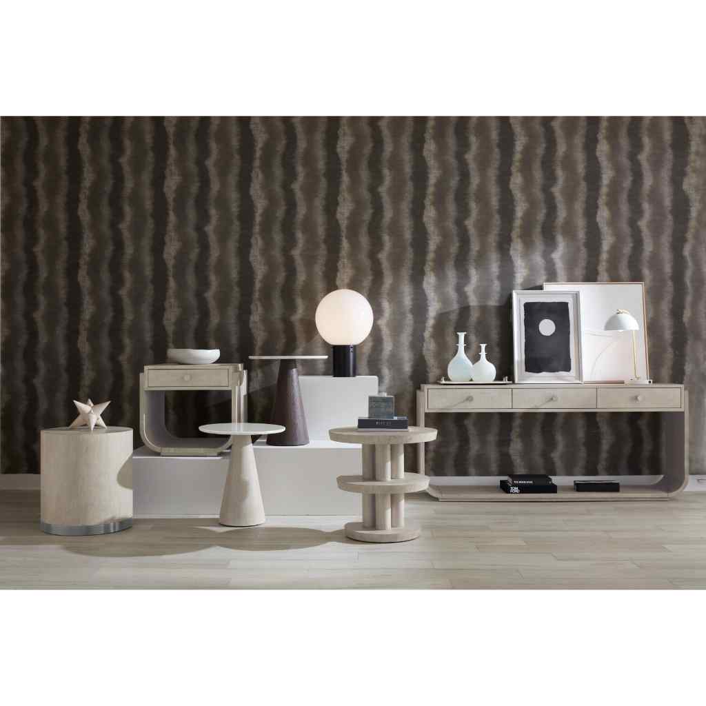 Modern Mood Round Accent Table Light Brown