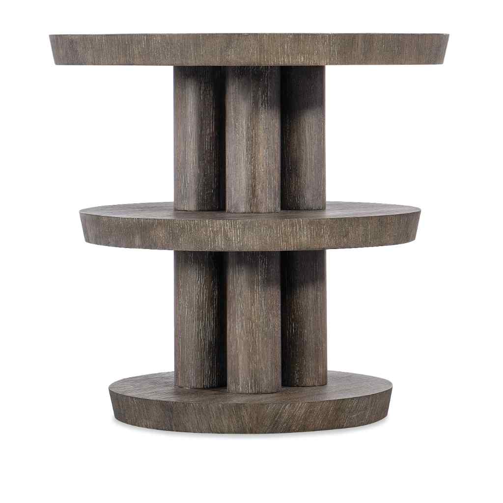 Modern Mood Round Side Table - II Medium Brown