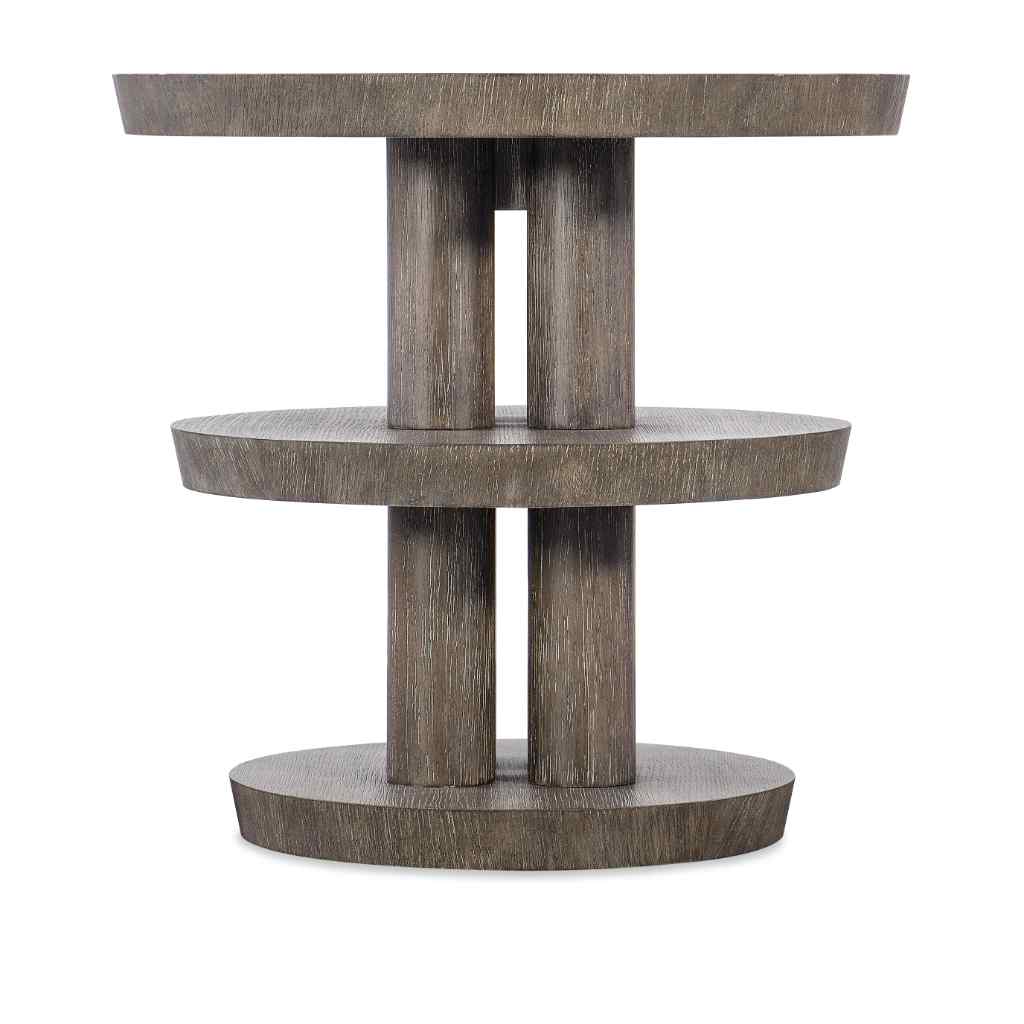 Modern Mood Round Side Table - II Medium Brown