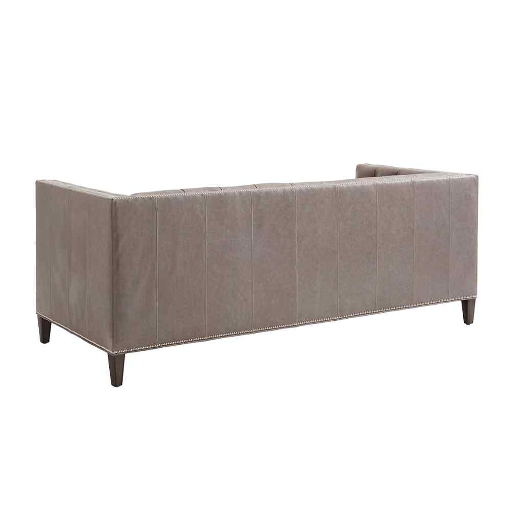 Monaco Leather Sofa Misty Gray