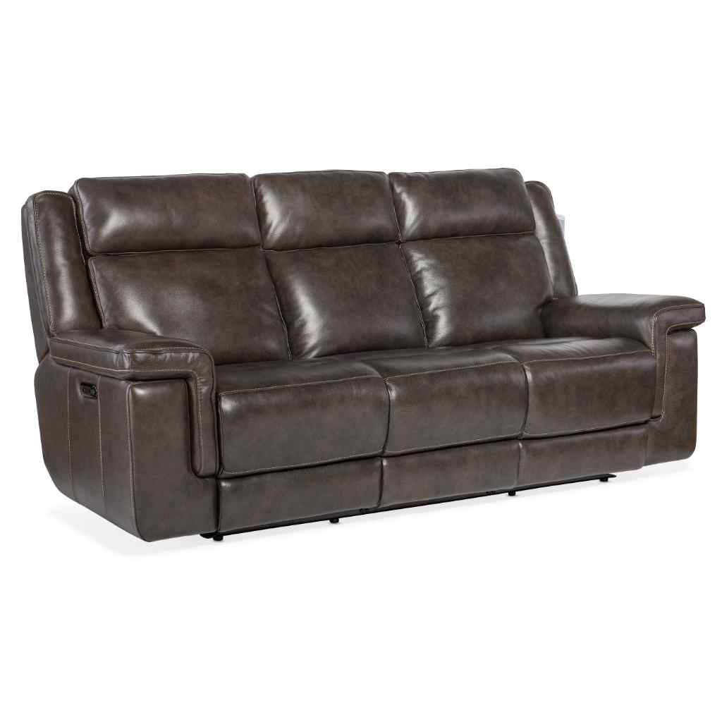 Montel Lay Flat Power Sofa with Power Headrest and Lumbar - II Medium Brown