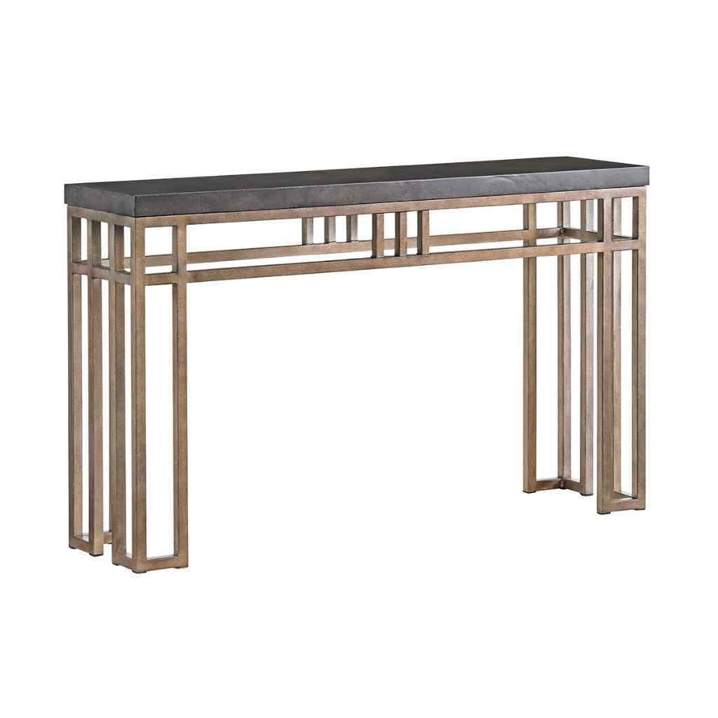 Montera Travertine Console Driftwood