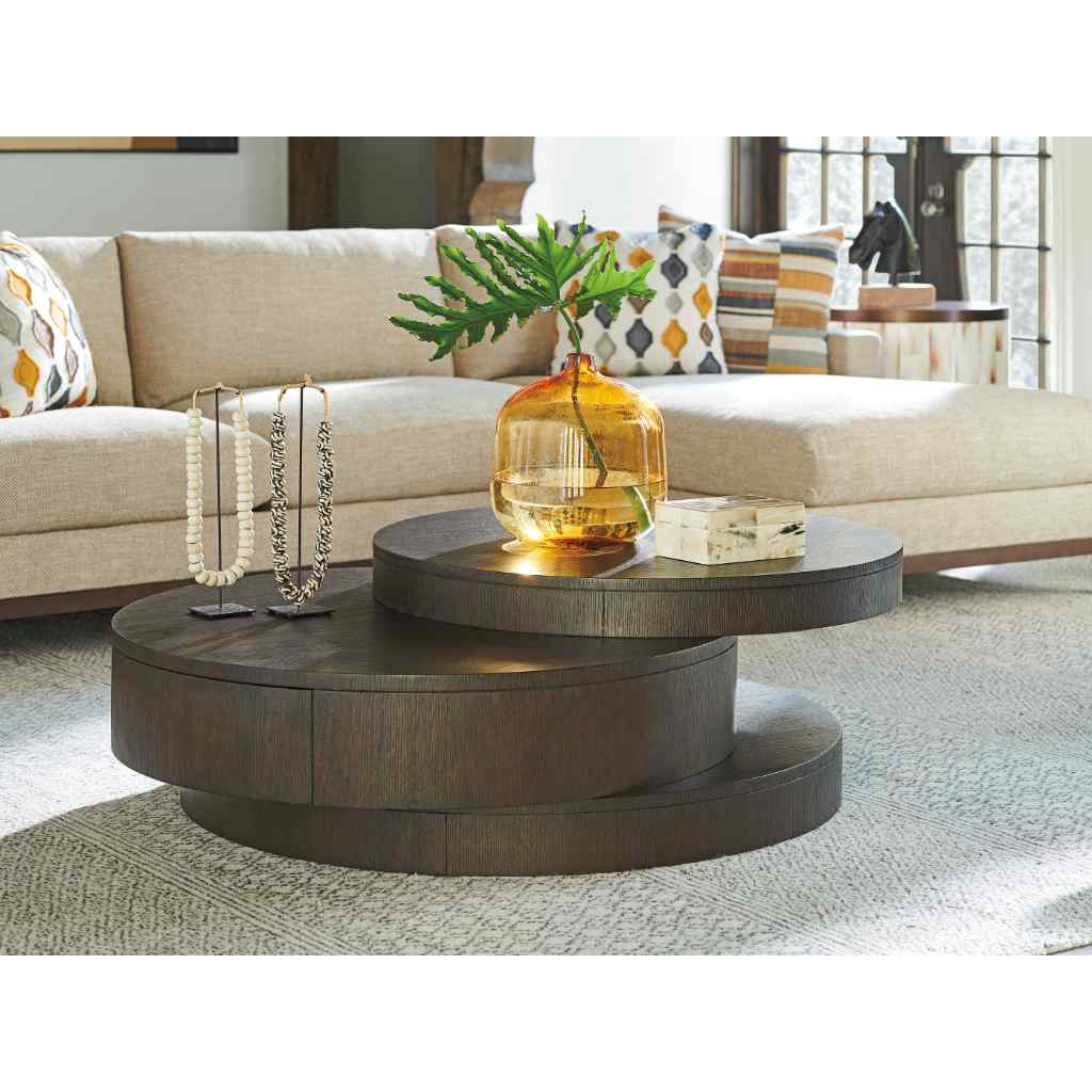 Mountaineer Round Cocktail Table Brown