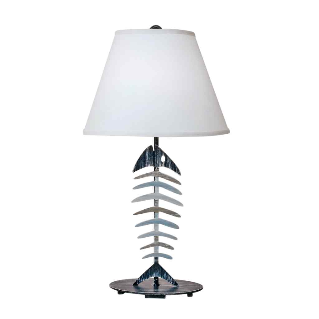 Nautical Bonefish Table Lamp Weathered Navy/Nautical Color Stripe