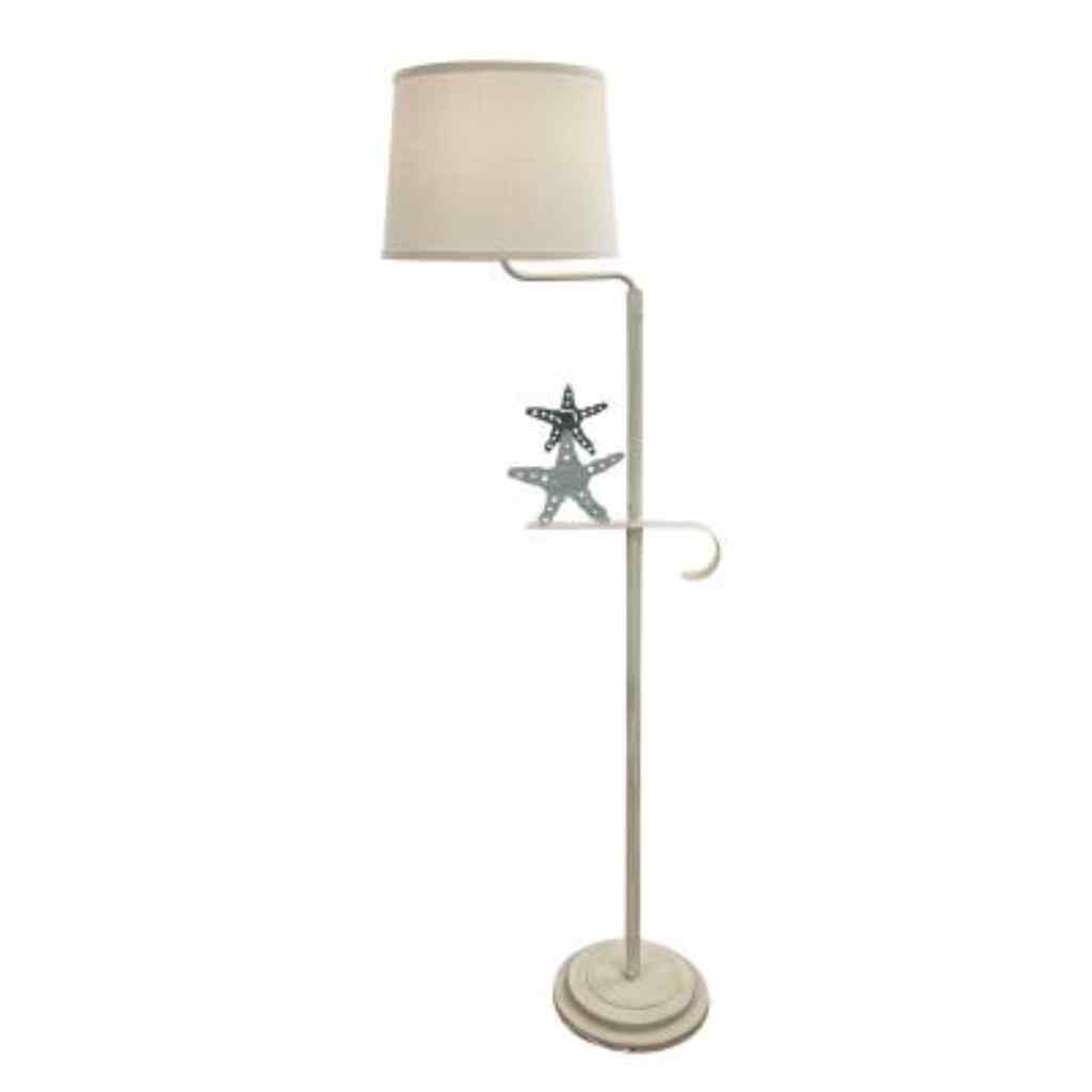 Nautical Iron 2 Starfish Swing Arm Floor Lamp Cottage/Nautical