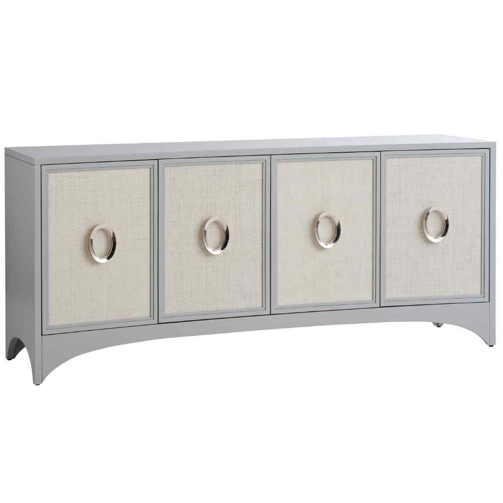 Newbury Park Raffia Media Console Brown