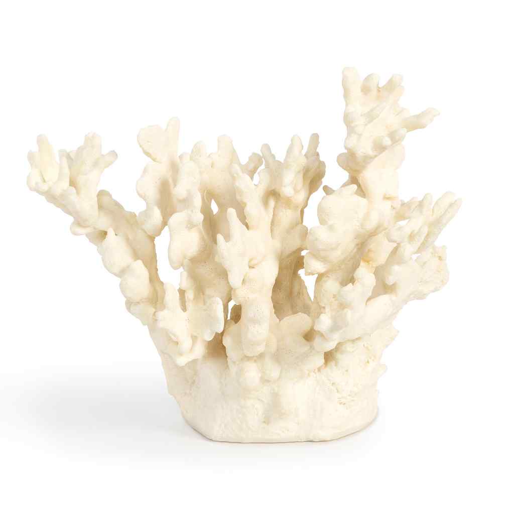 Maldives Faux Coral Accent, Large White