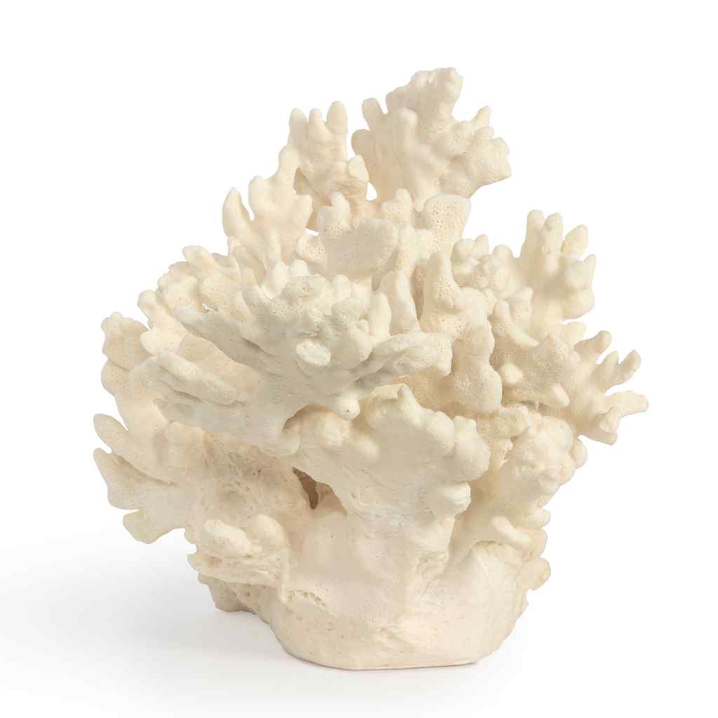 Maldives Faux Coral Accent, Large White