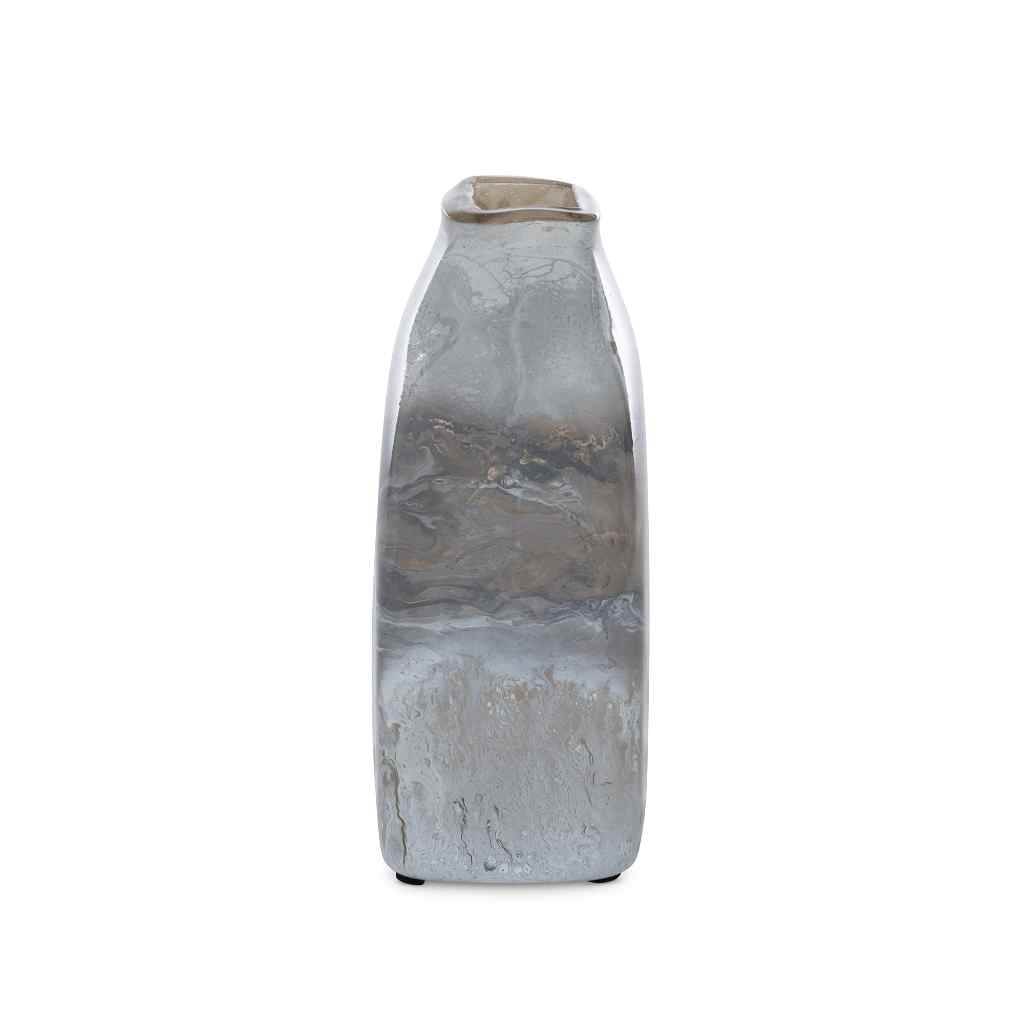 Tempest Artisan Glass Vase, Medium White