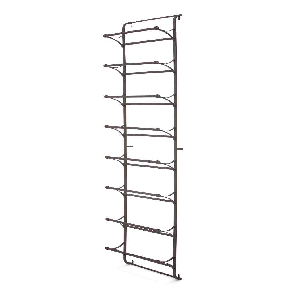 Metal Wall Display Rack Brown