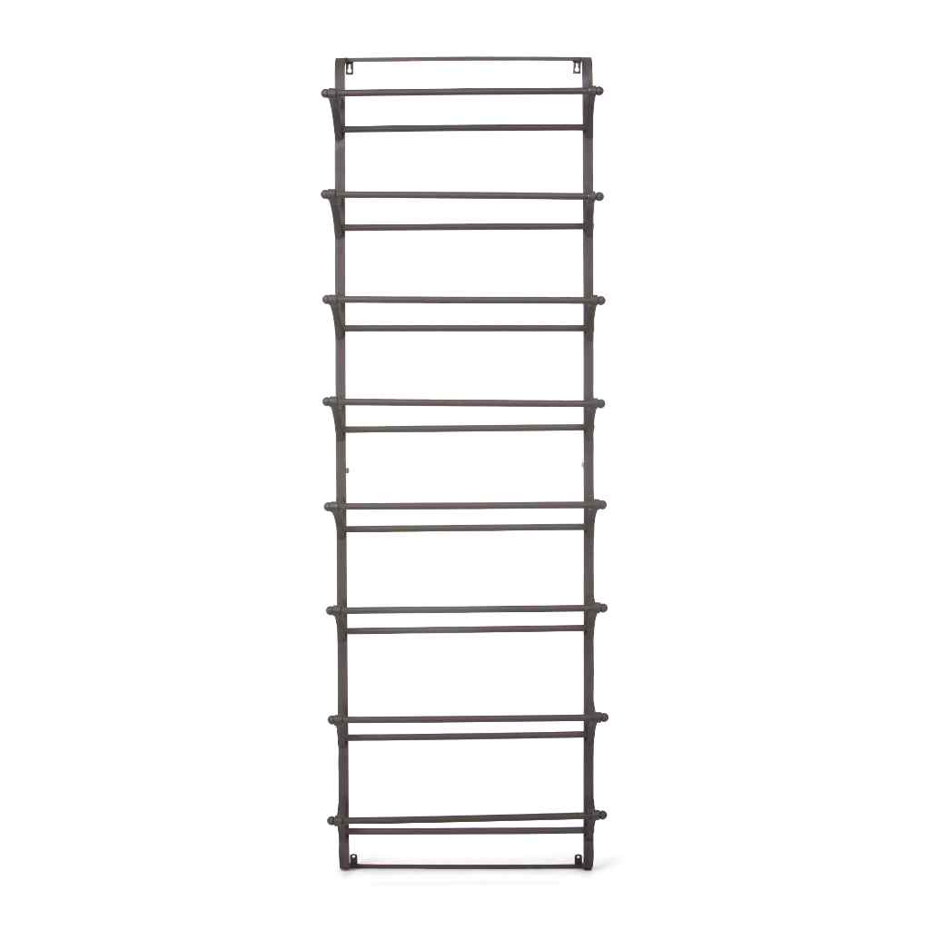 Metal Wall Display Rack Brown