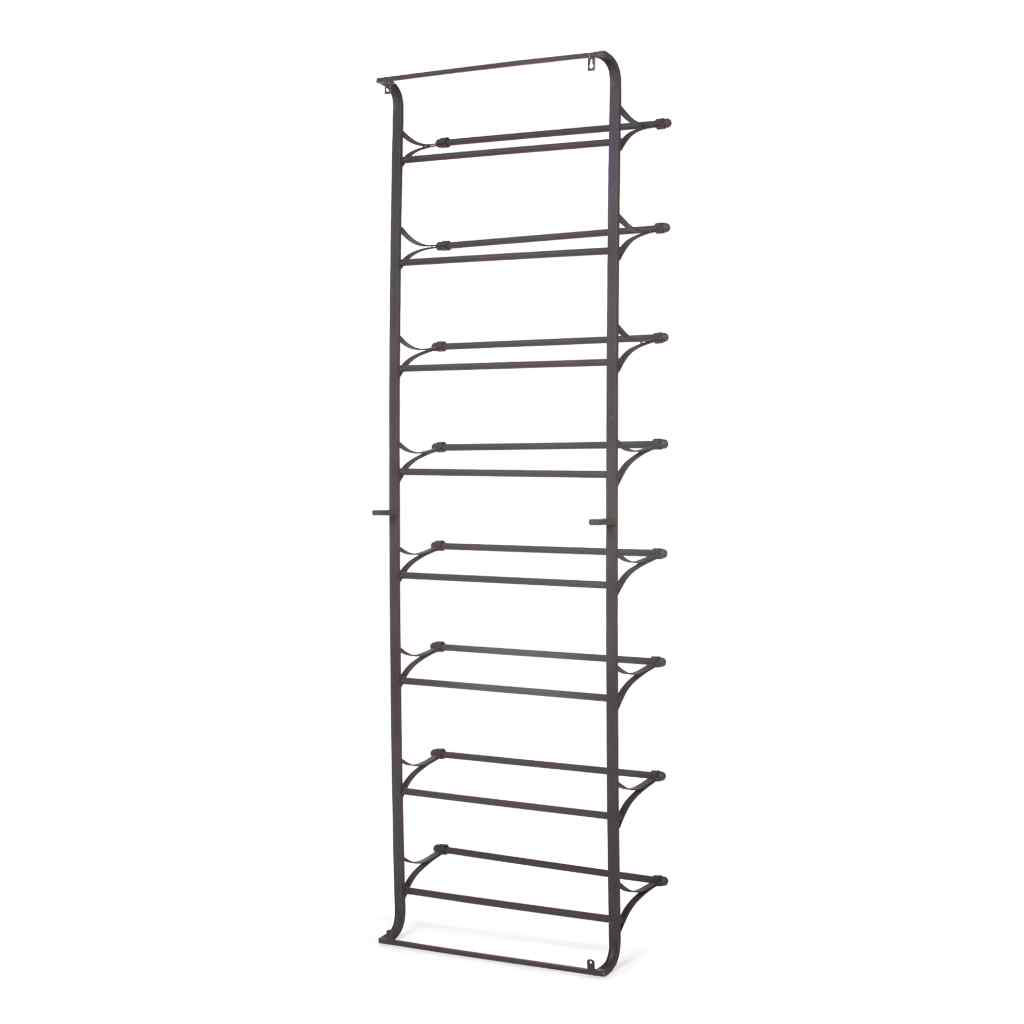 Metal Wall Display Rack Brown