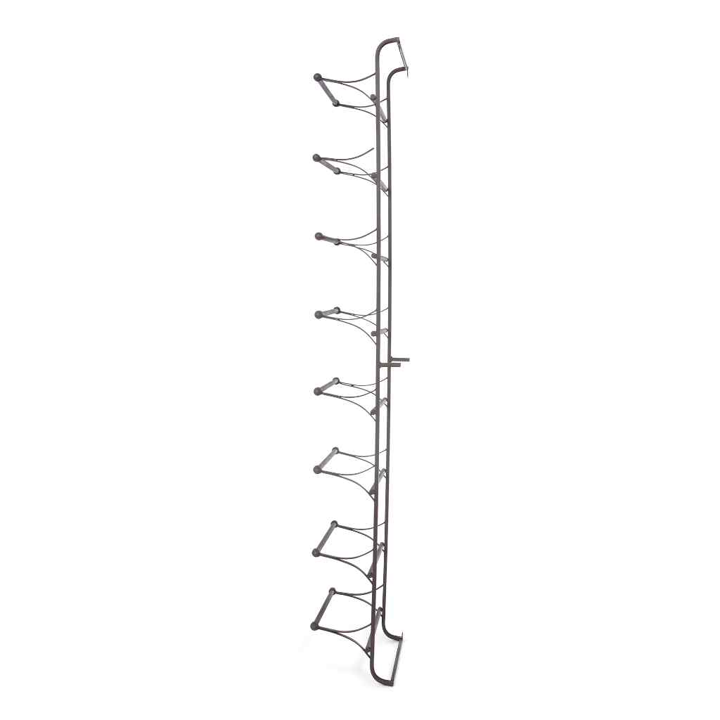 Metal Wall Display Rack Brown