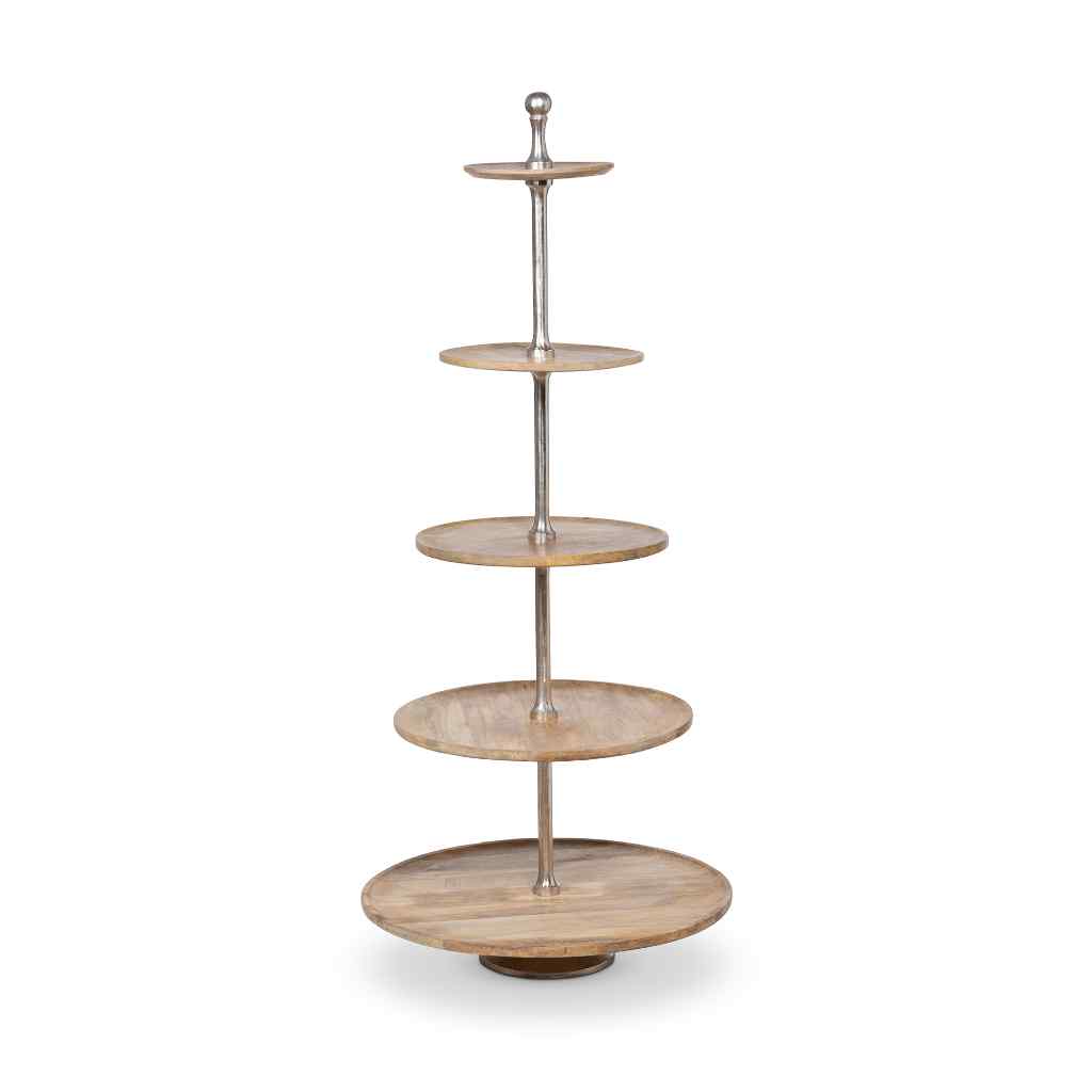 Peyton 5-Tiered Display Stand Silver
