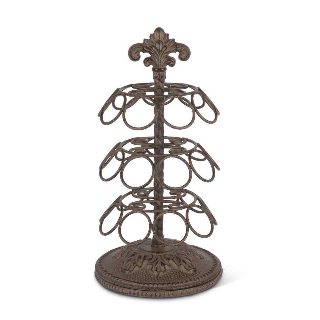 Acanthus Cast Aluminum Coffee Pod Holder Brown