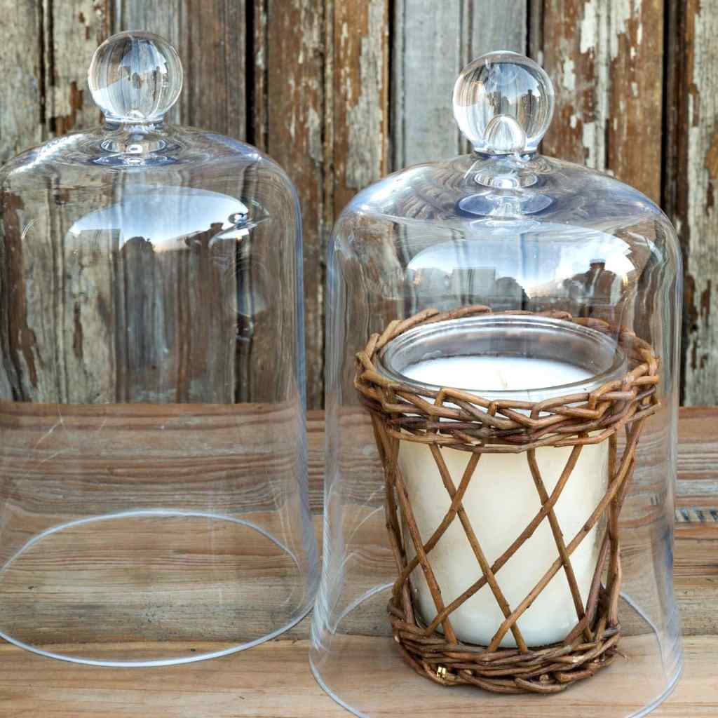 Candle Cover Bell Jar Clear