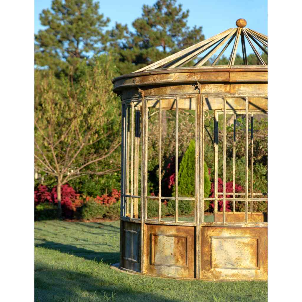 Aged Metal Gazebo Gray
