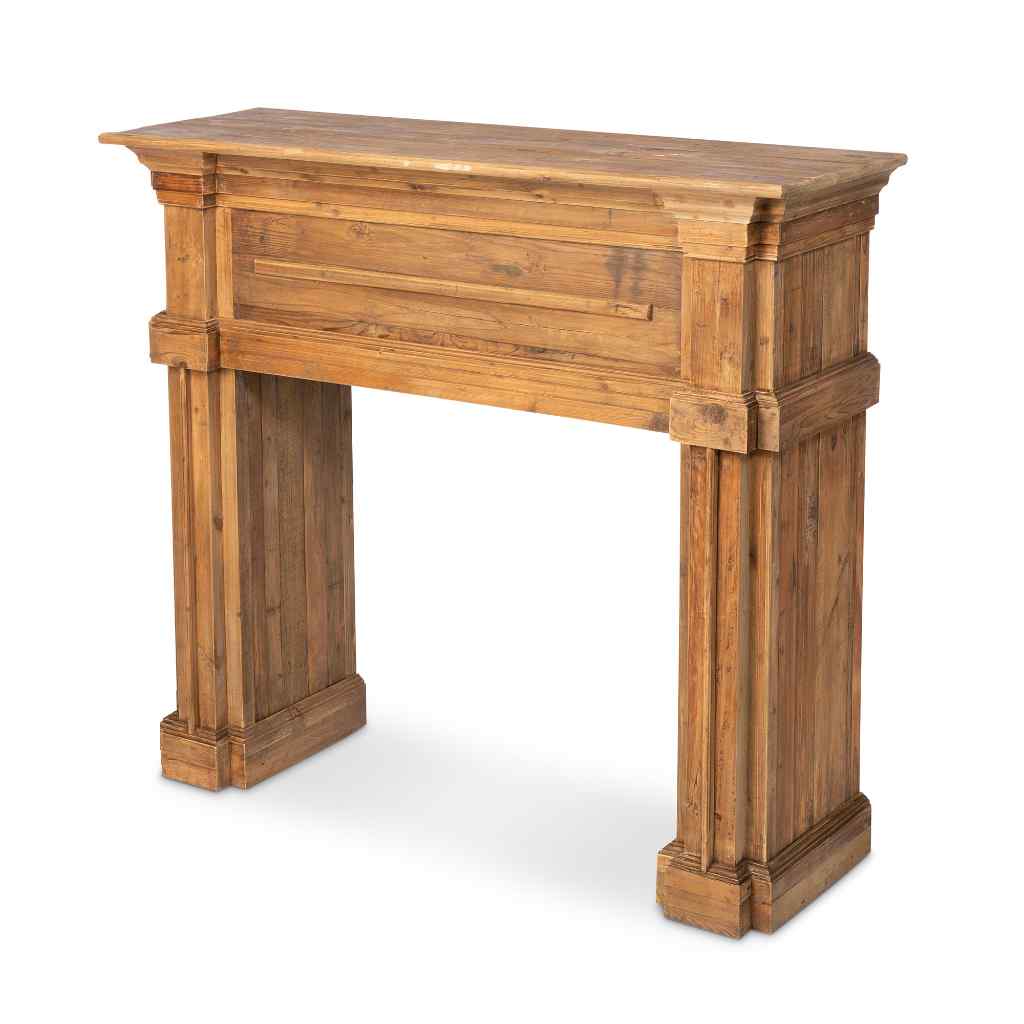 Reclaimed Pine Fireplace Mantel Brown