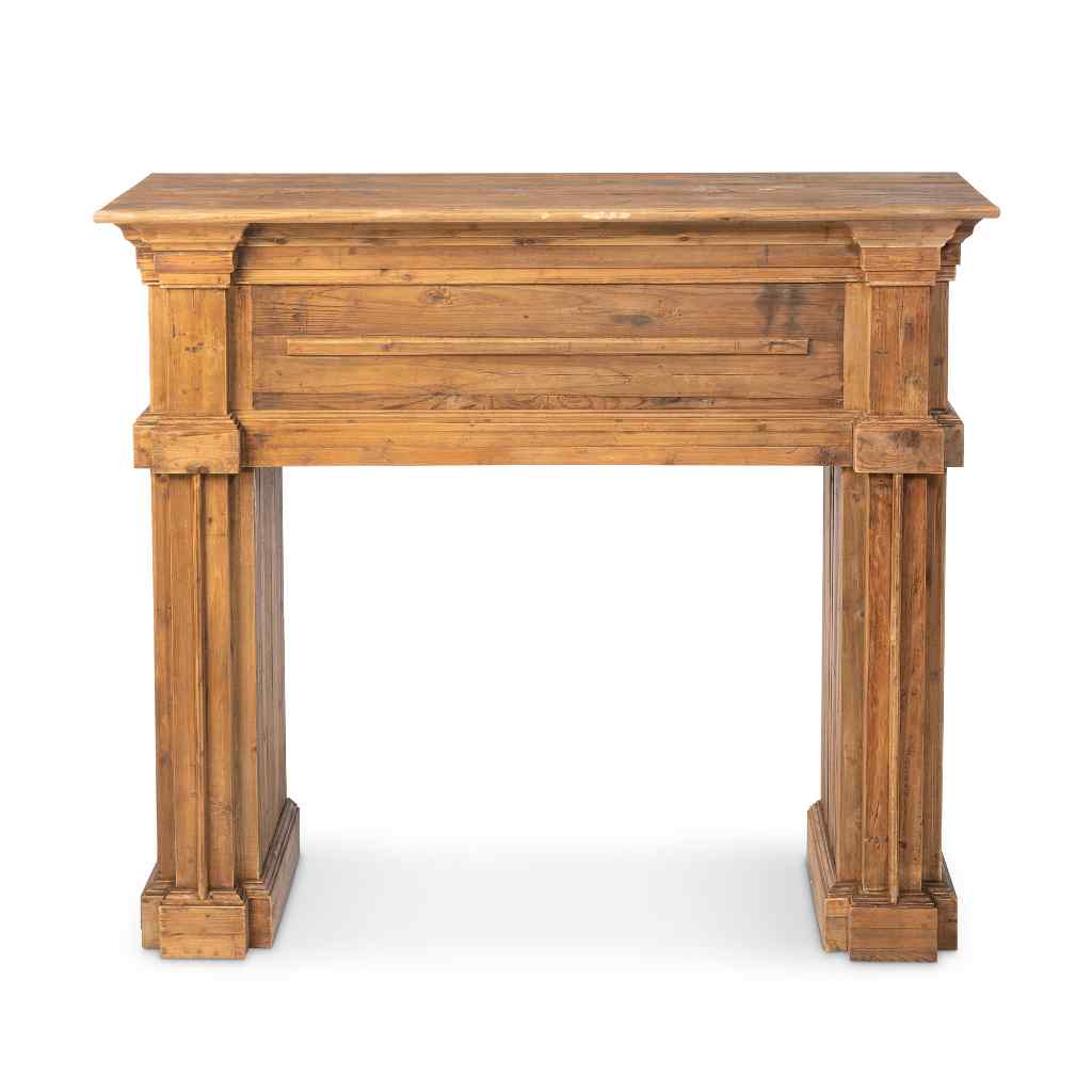 Reclaimed Pine Fireplace Mantel Brown