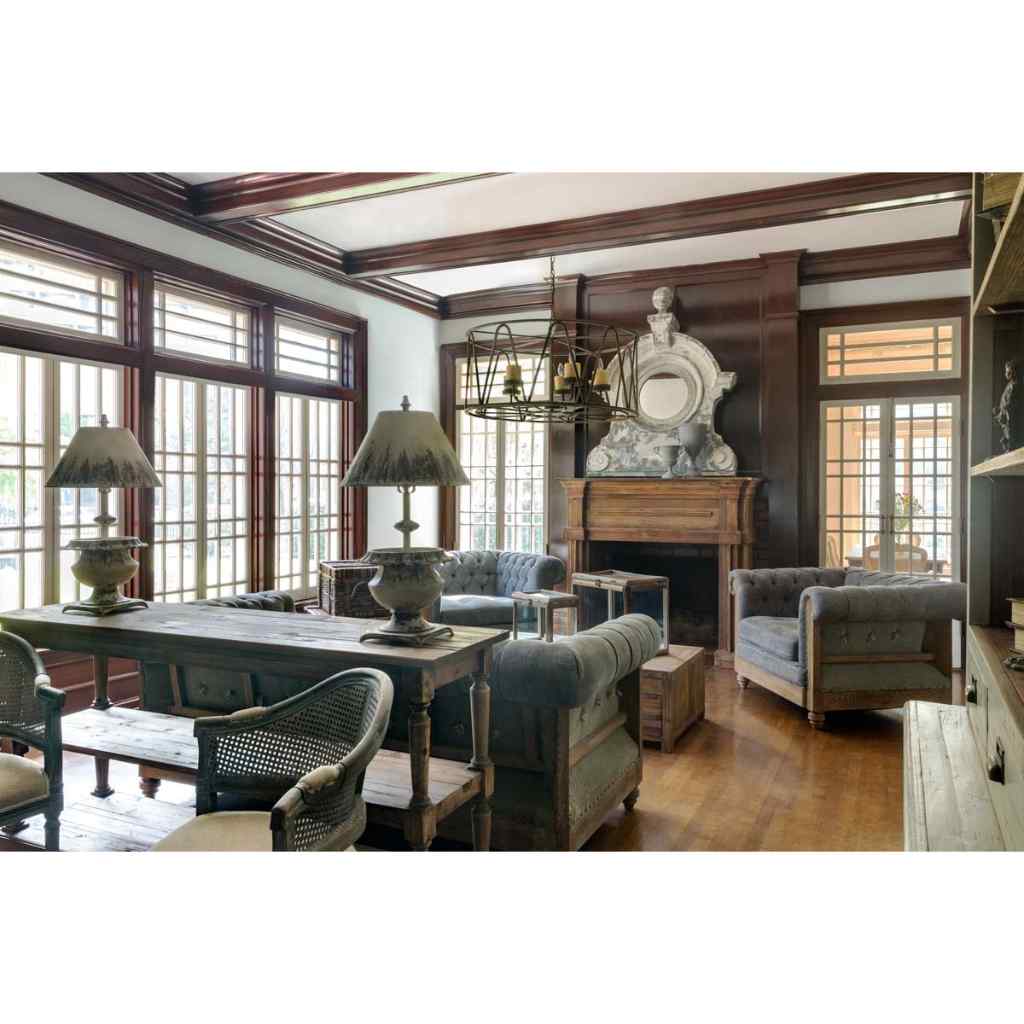 Reclaimed Pine Fireplace Mantel Brown