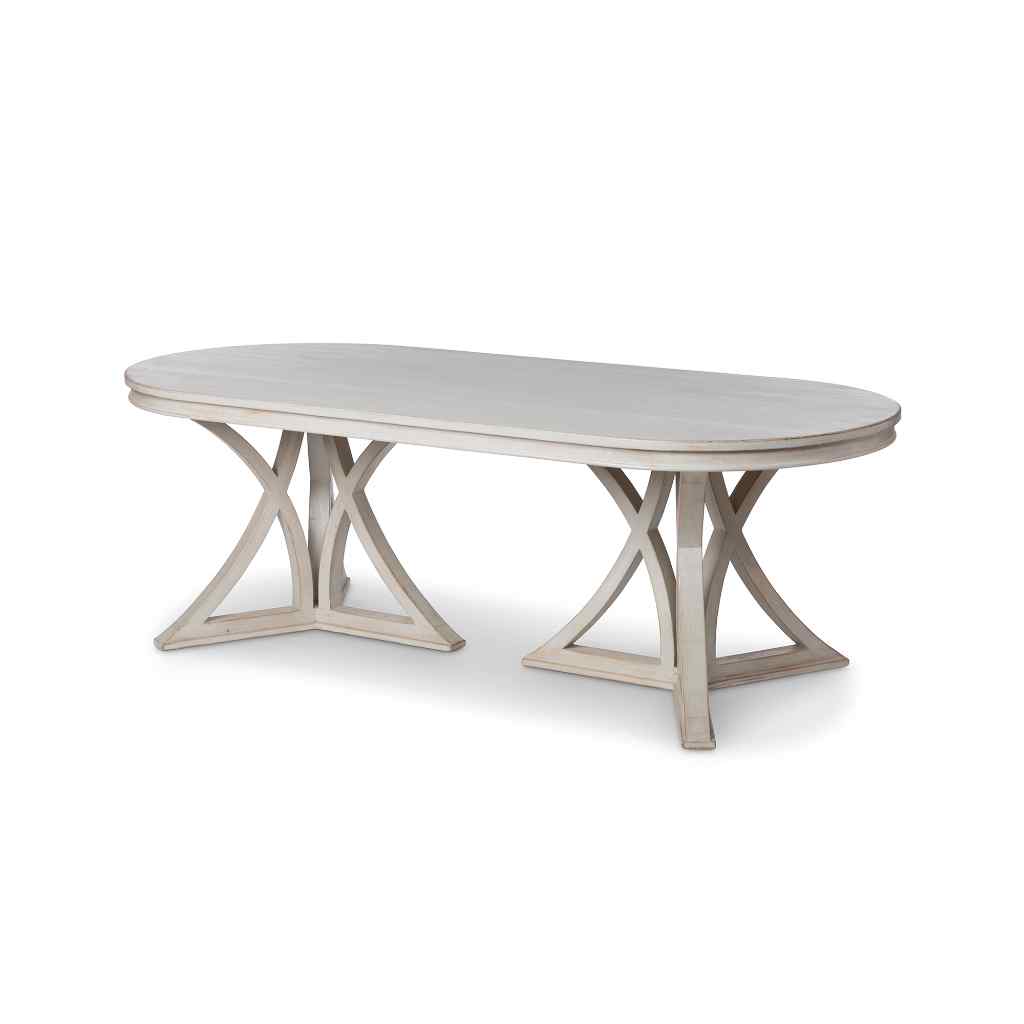 Delray Oval Dining Table White