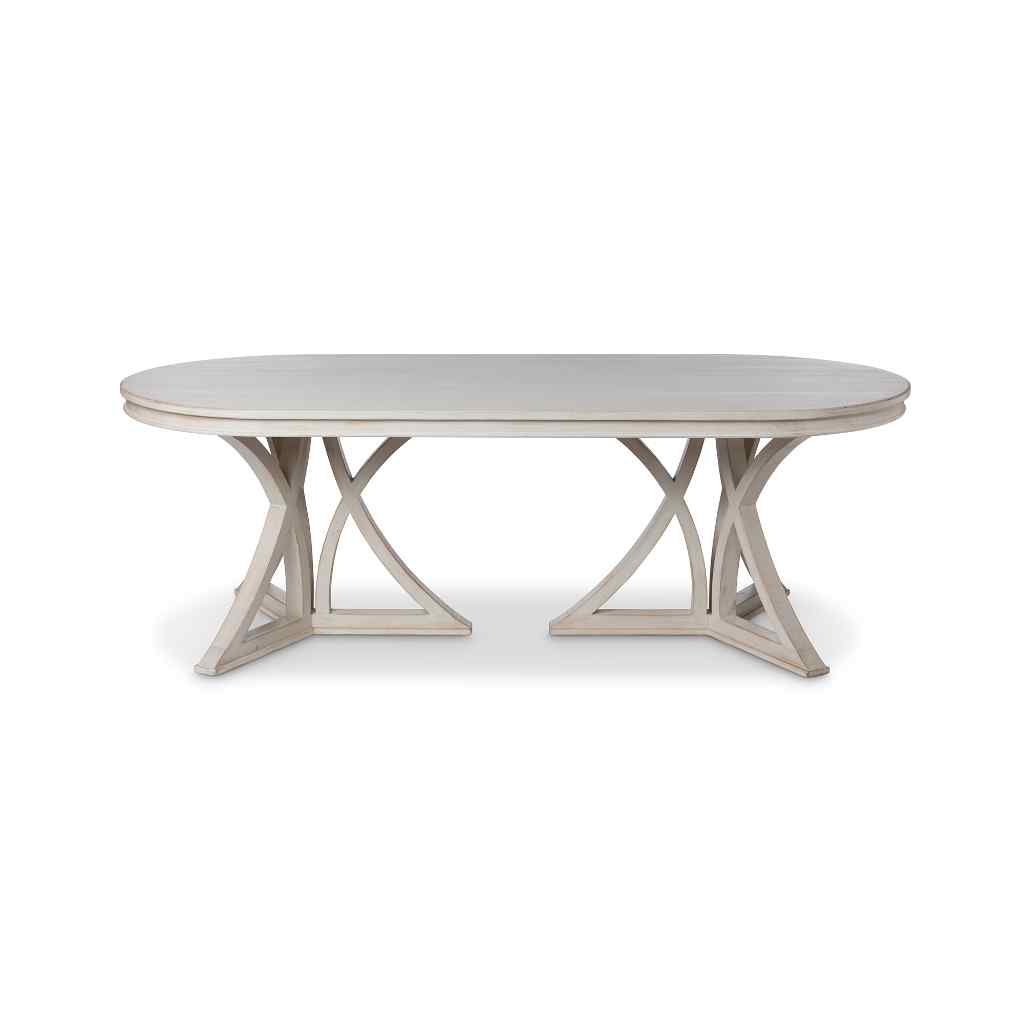 Delray Oval Dining Table White