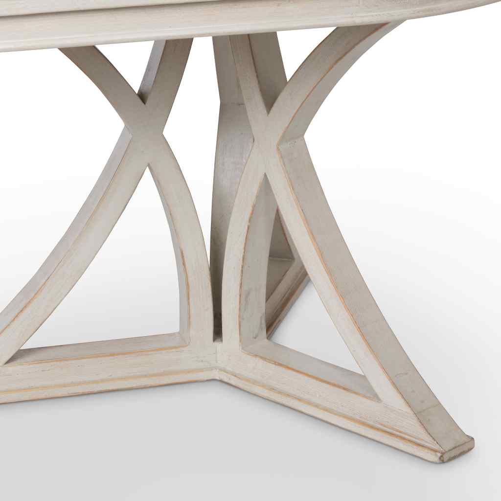 Delray Oval Dining Table White