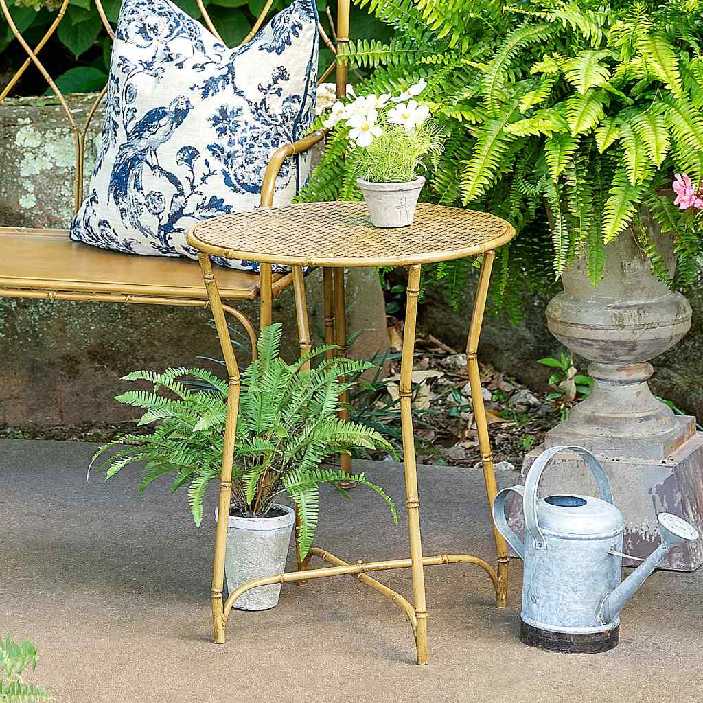 Roanoke Metal Side Table Natural