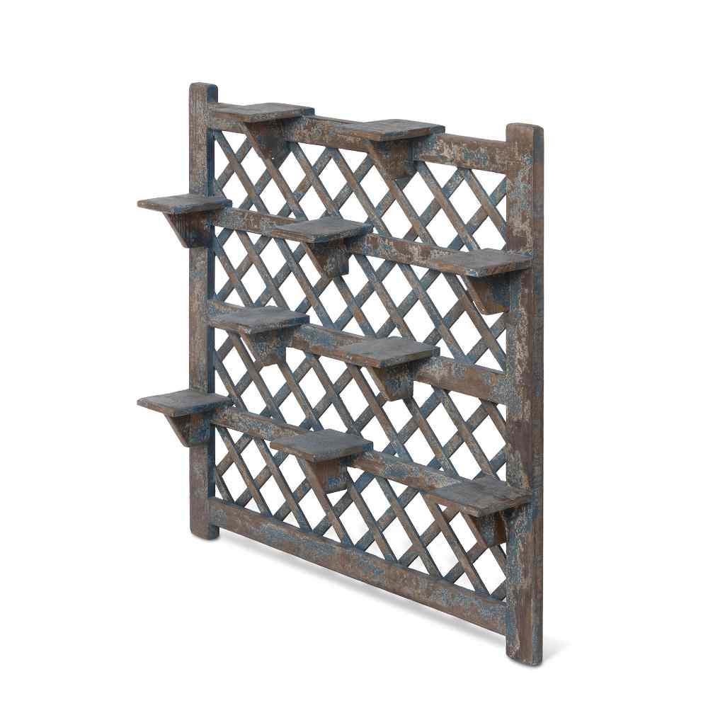 Garden Lattice Herb Shelf Blue