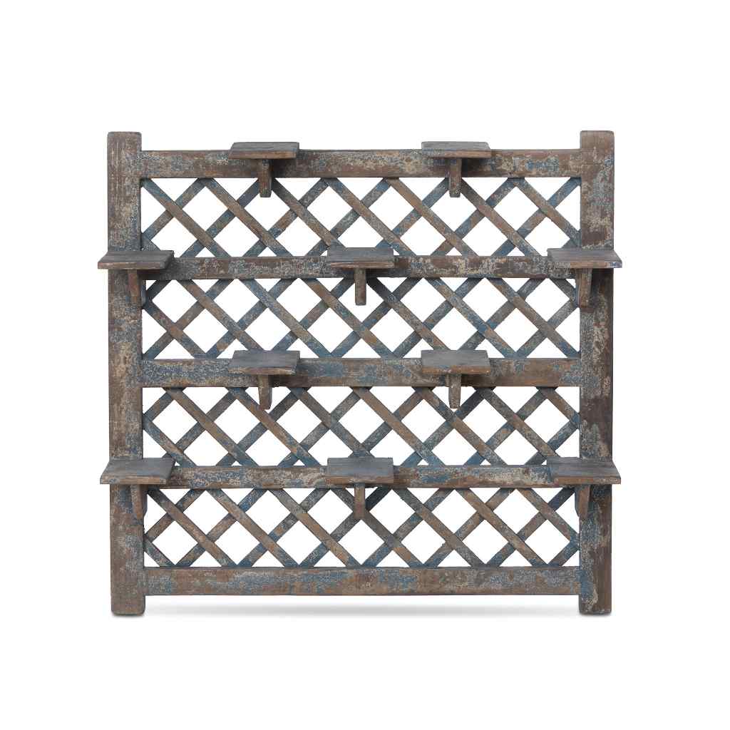 Garden Lattice Herb Shelf Blue