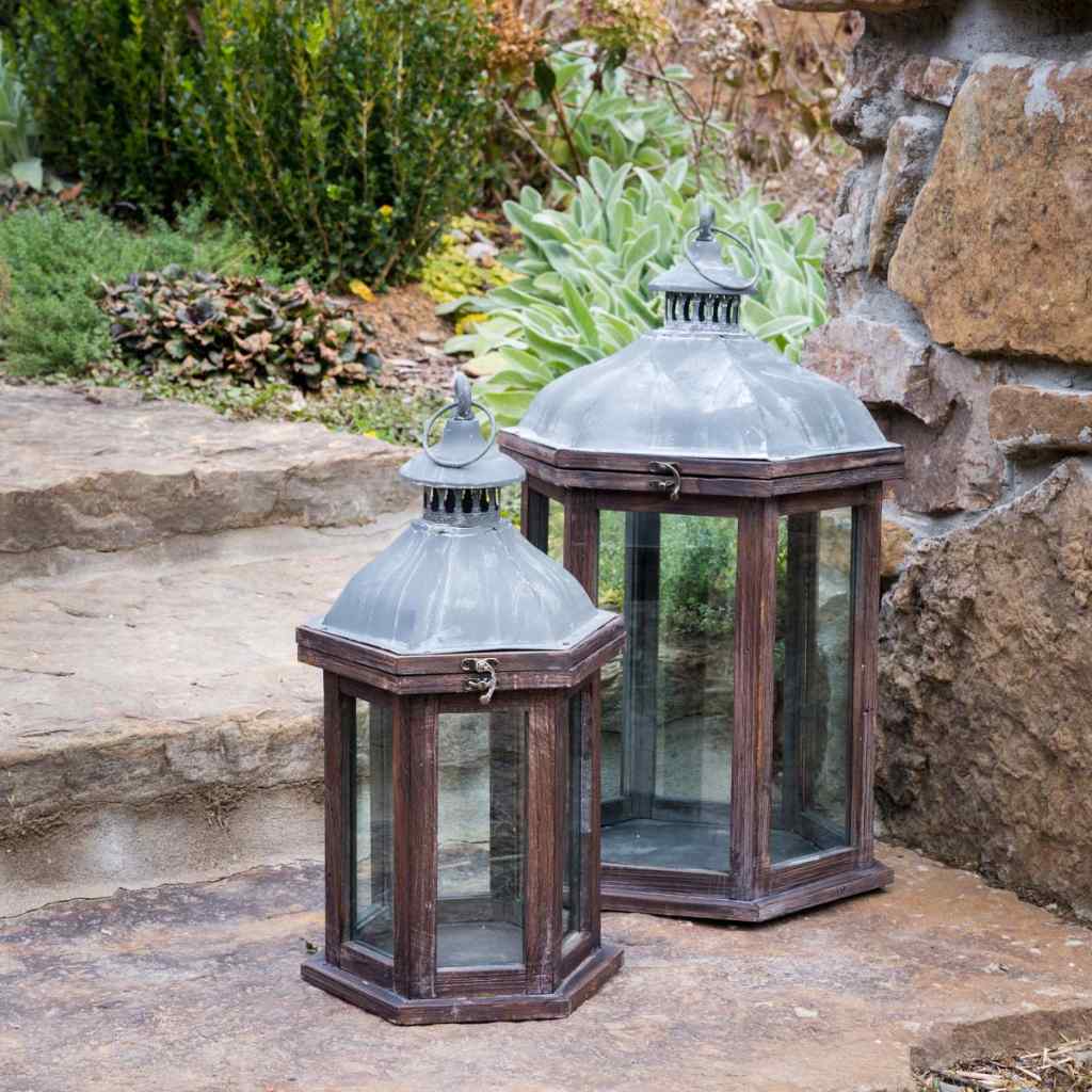 Villa Lanterns, Set of 2 Brown