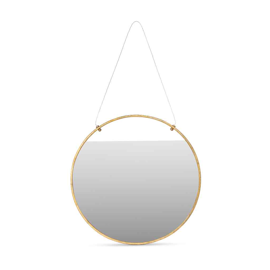 Gable Round Mirror Gold