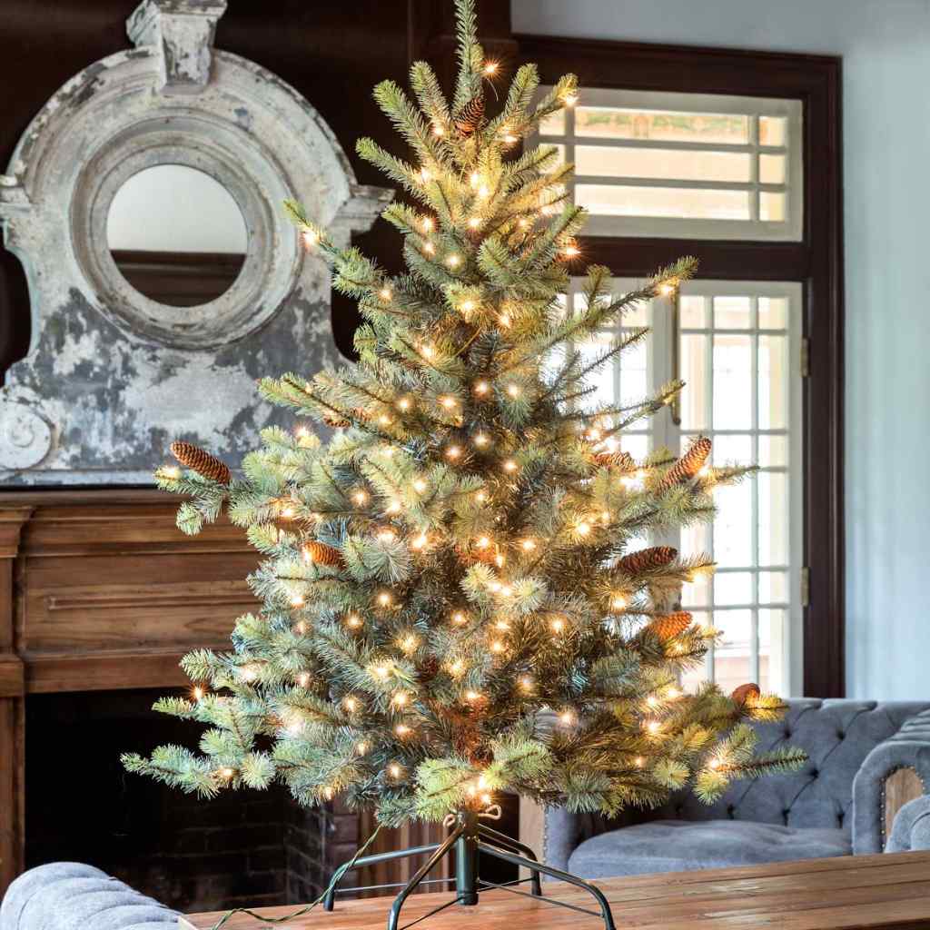 Park Hill Blue Spruce Christmas Tree, 4.5' Green