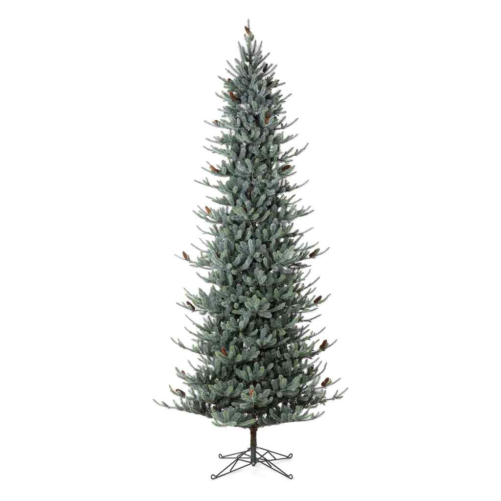 Park Hill Blue Spruce Slim Christmas Tree, 12' Green