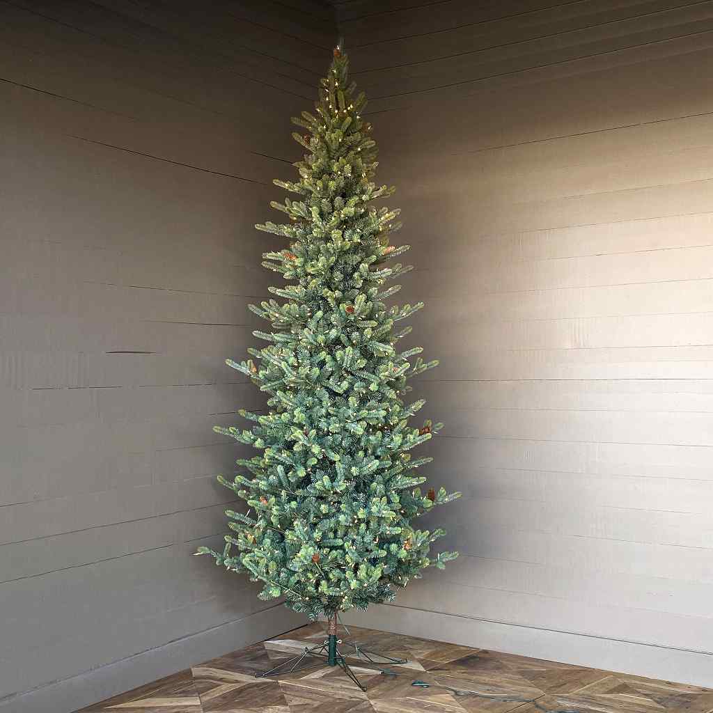 Park Hill Blue Spruce Slim Christmas Tree, 12' Green