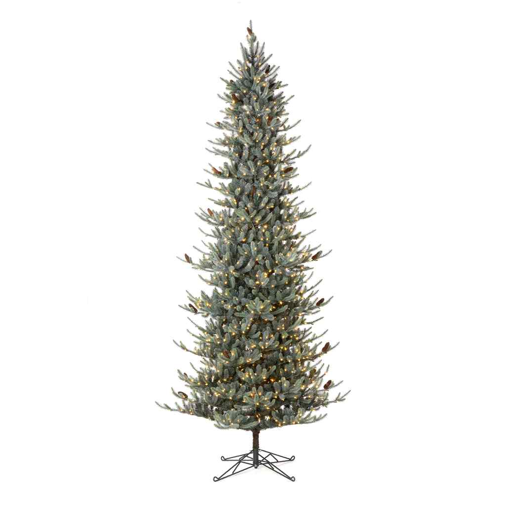 Park Hill Blue Spruce Slim Christmas Tree, 12' Green