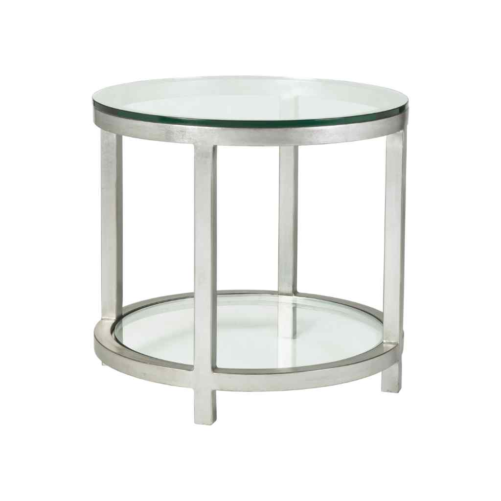 Per Se Round End Table - Metal Designs Silver