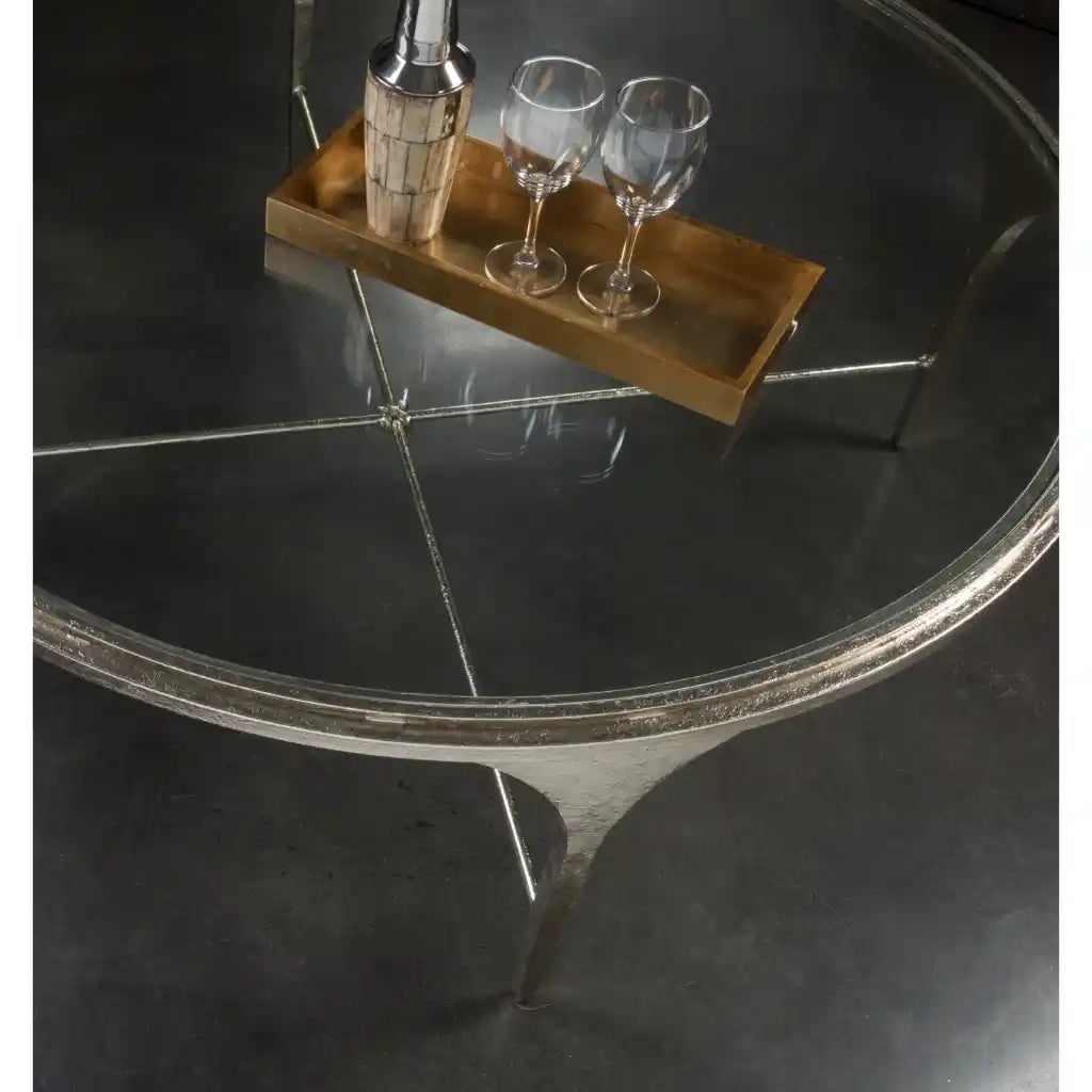 Porto Champagne Round Cocktail Table Champagne