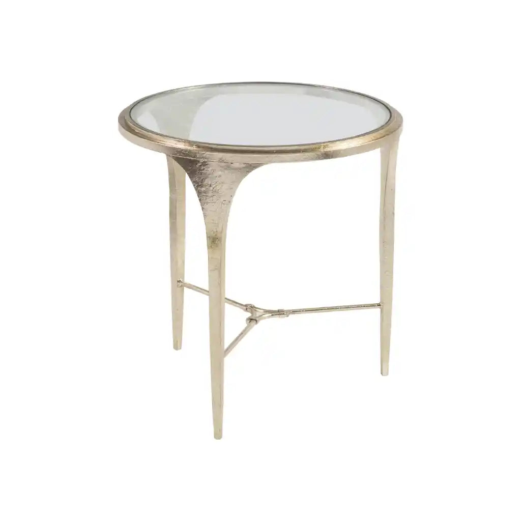 Porto Champagne Round End Table Champagne