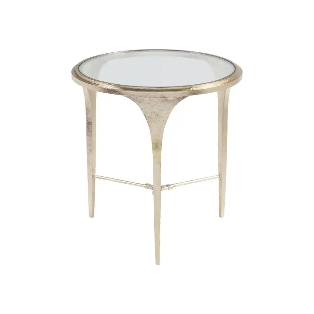 Porto Champagne Round End Table Champagne