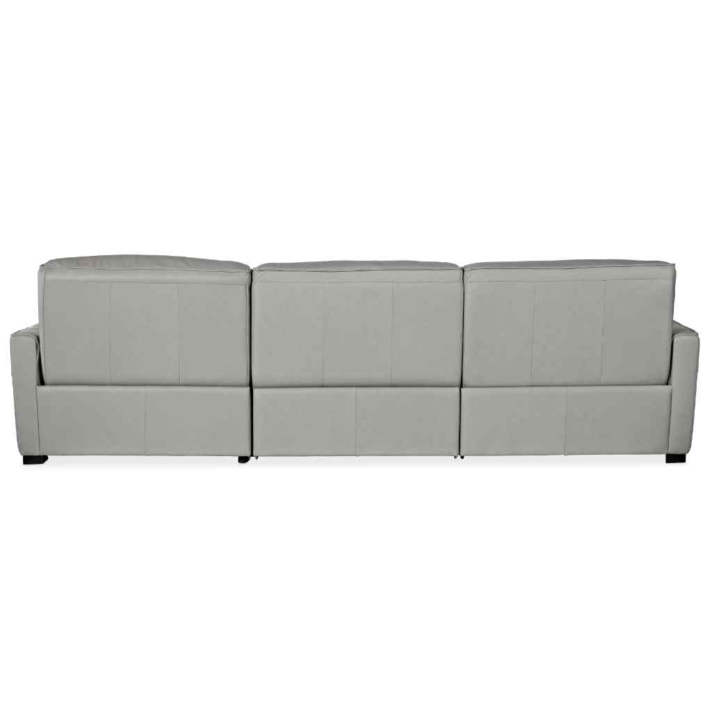 Reaux Power Recline Sofa with 3 Power Recliners Grey