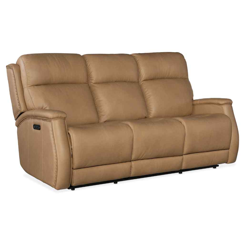 Rhea Zero Gravity Power Recline Sofa with Power Headrest Light Brown