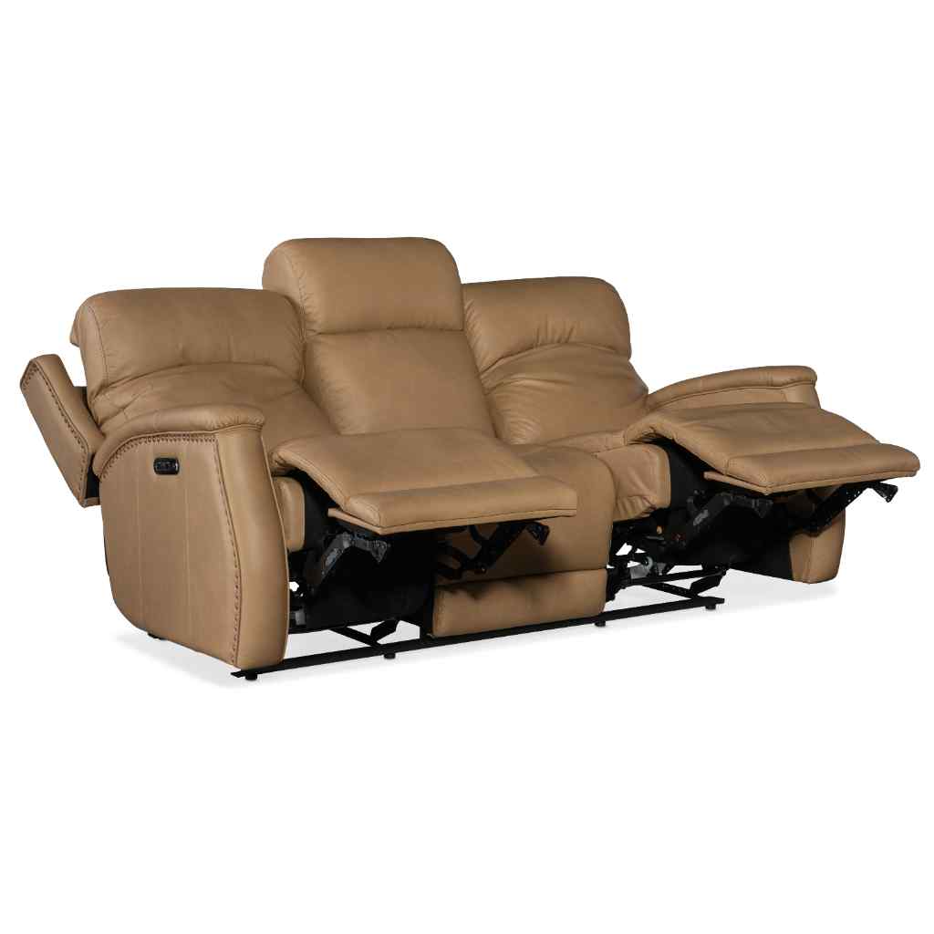 Rhea Zero Gravity Power Recline Sofa with Power Headrest Light Brown