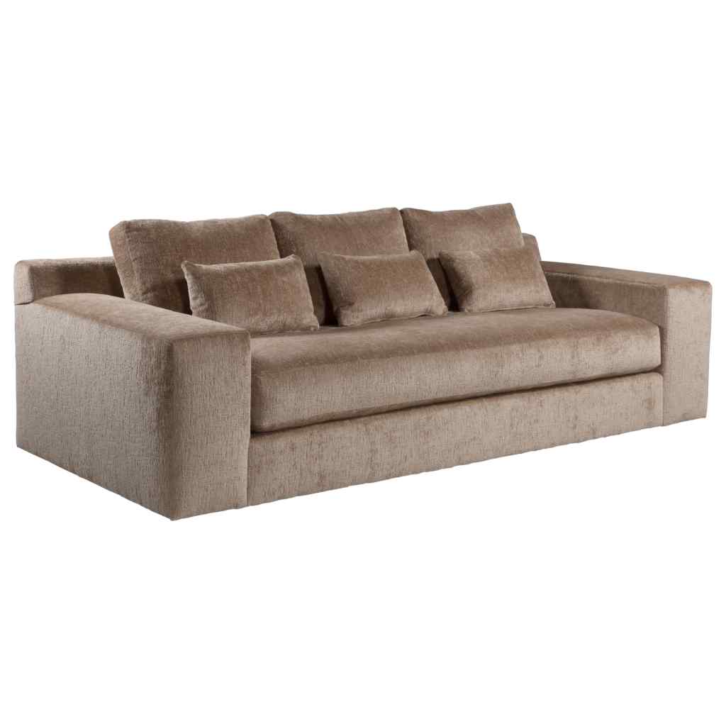 Rita Bench Seat Sofa - Artistica Upholstery Brown with Pillows